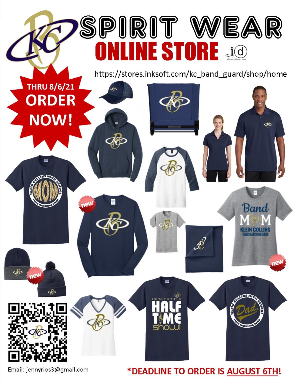 SPIRIT WEAR FLYER with QR Code 2021 KCBA